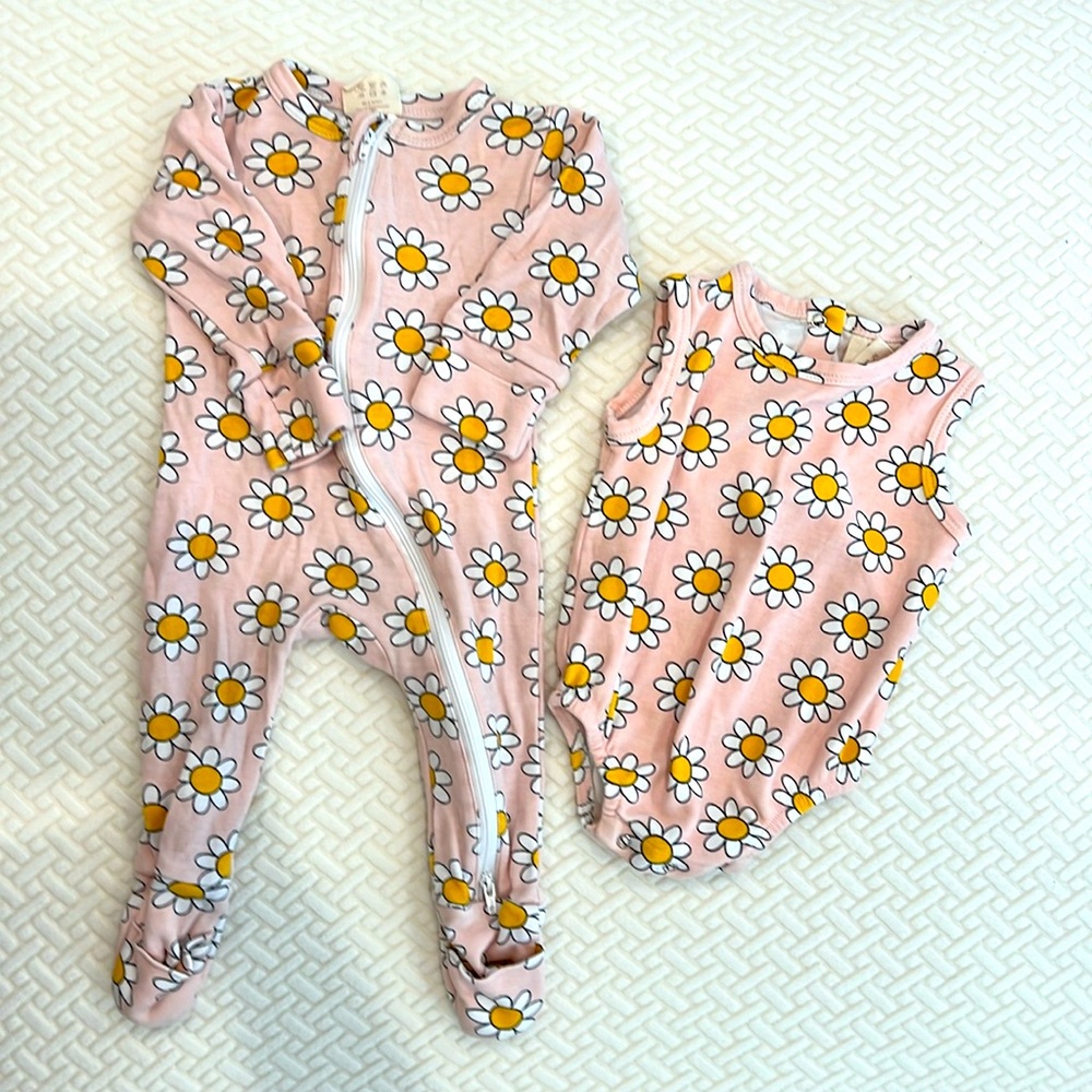 SpearmintLOVE baby sleeper and onesie size 3-6m